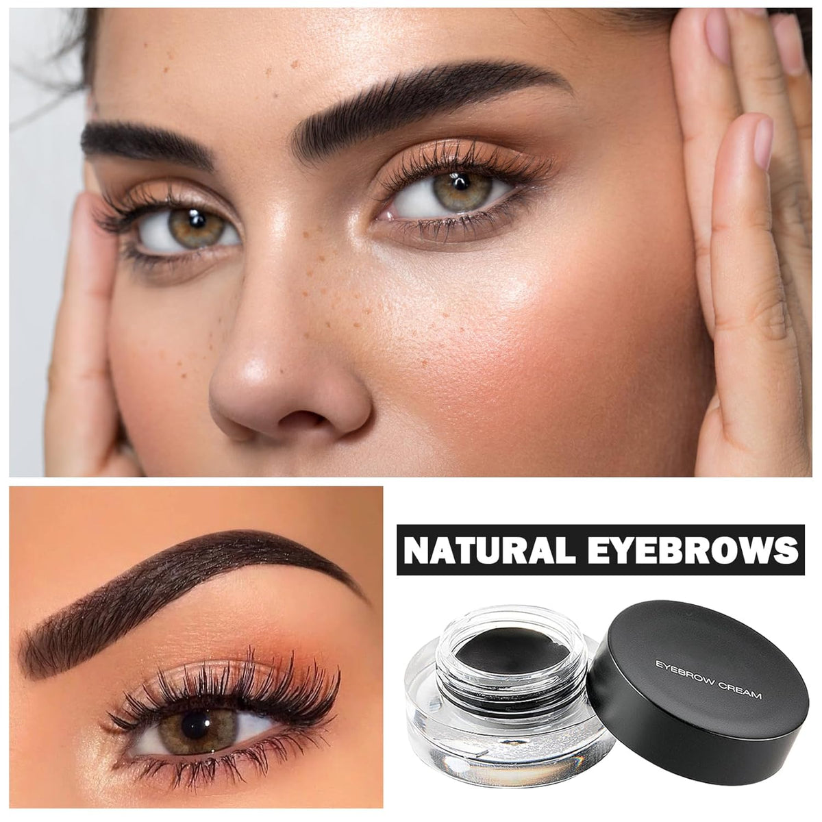 Eyebrow Pomade Cream,Brow Pomade Gel Naturally Long Lasting Waterproof,Delicate and Smooth Eye Brow