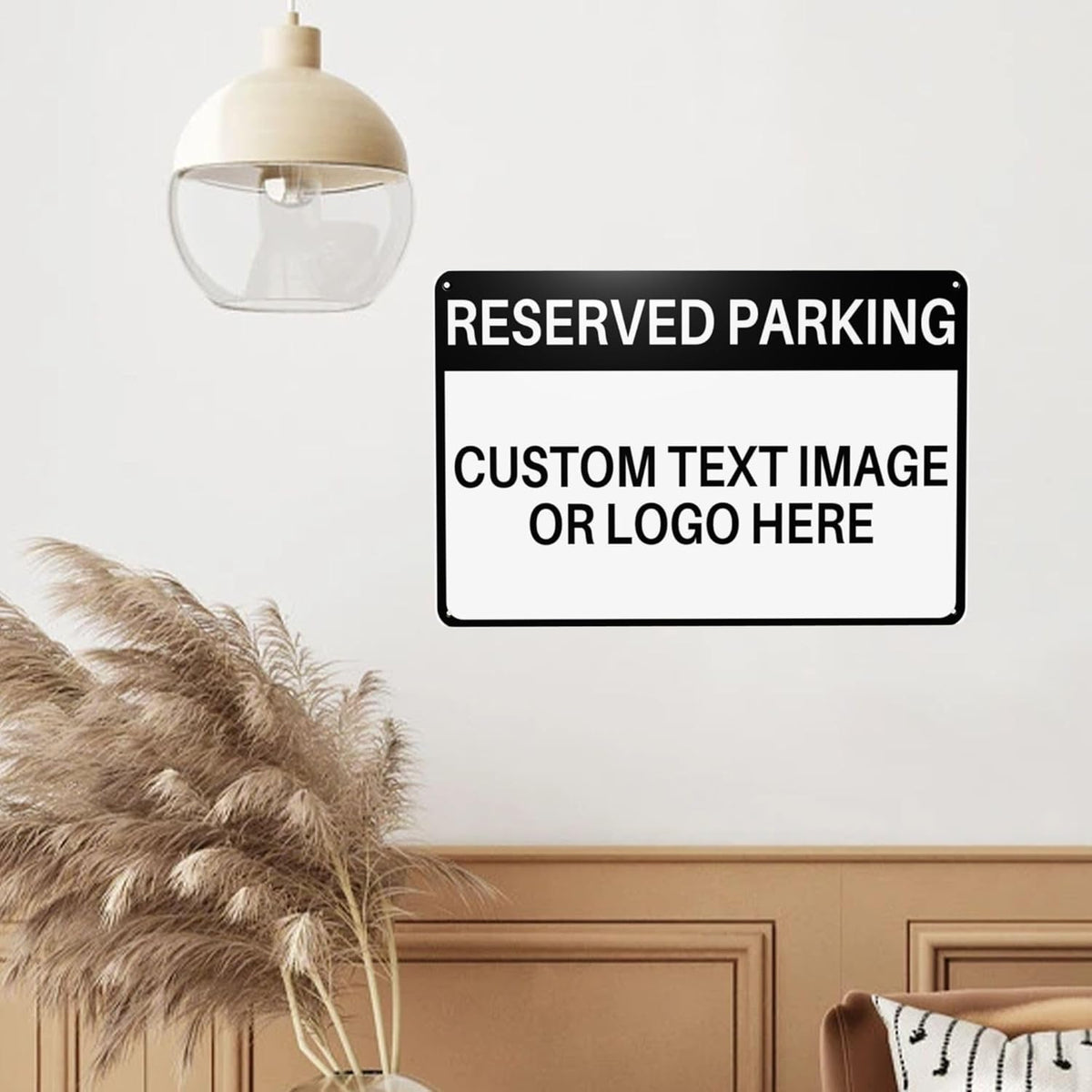 Custom Reserved Parking Metal Sign for Outside Personalized Signs with Photo Text or Logo for