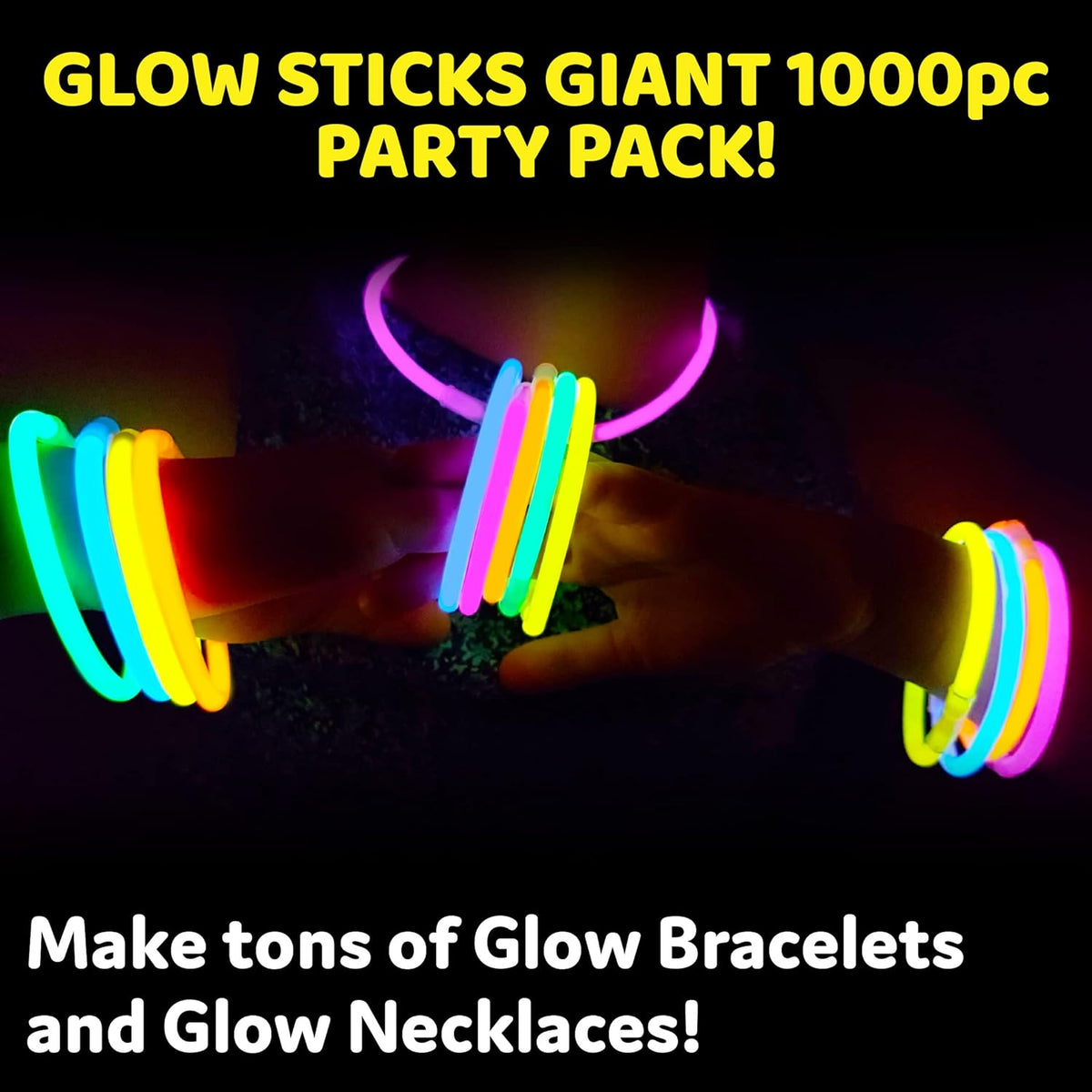 PartySticks Glow Sticks 800 pack - 8 Inch Glow in The Dark Light Up Sticks Party Favors, Glow Party
