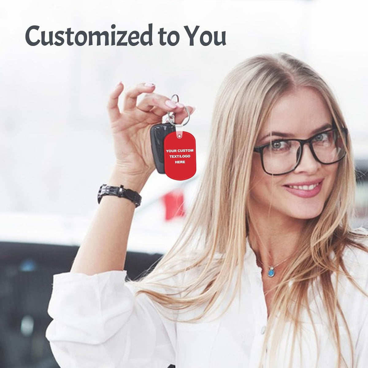 Custom Oval Soft Keychains 150 Pack, Personalized Logo, Text Bulk - Perfect for Tradeshows, Party