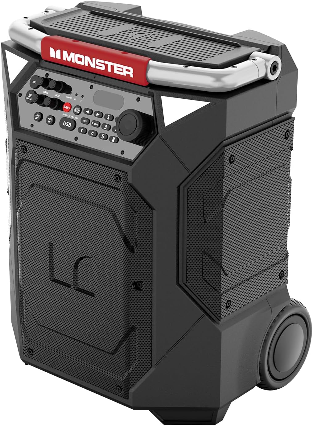 Monster Rockin’ Roller 360 Indoor/Outdoor Portable Bluetooth Speaker | Up to 240W of 360 Degree