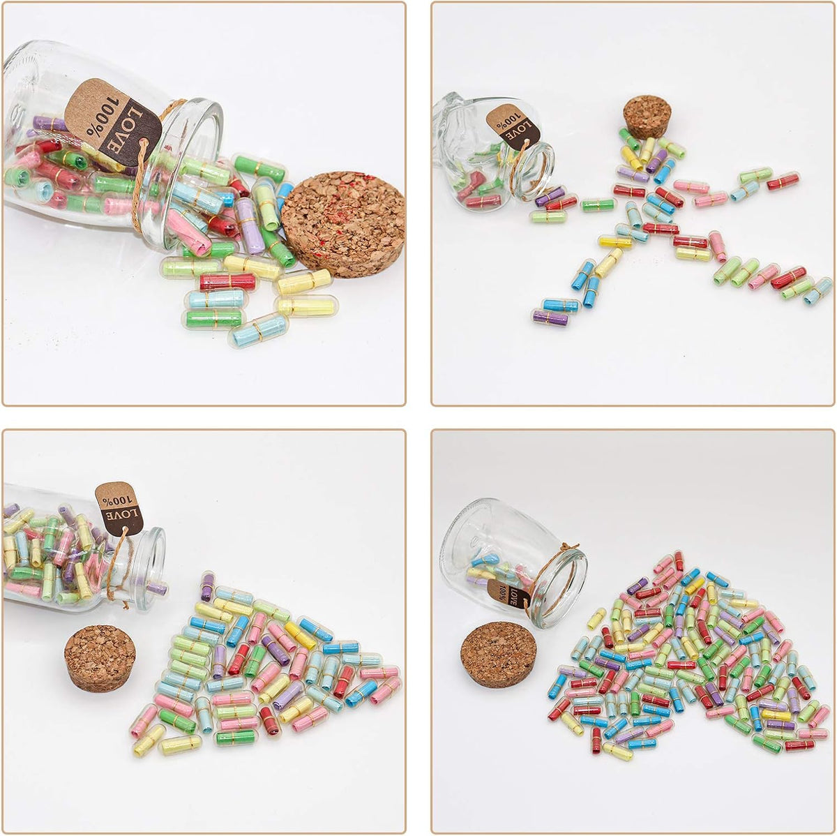 Capsule Letters Message in a Bottle - Cute Things Gifts for Boyfriend/Girlfriend - Love Letter for