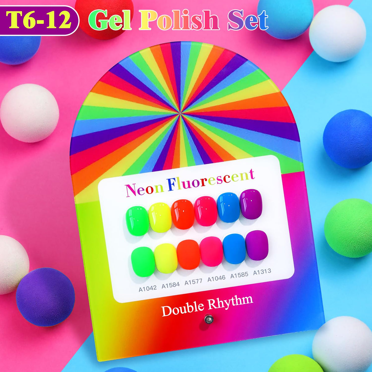 Double Rhythm 6 Pcs 15 ML Gel Polish Set Same Color Same Bottle Soak Off Gel Polish Kit Nail Art