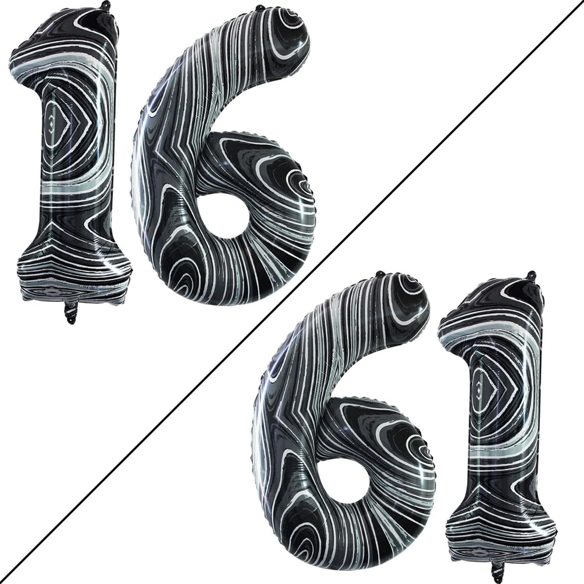 GOER Number 16 Balloons for 16th Birthday Sweet 16 Party Decorations,42 Inch Jumbo Foil Helium 61