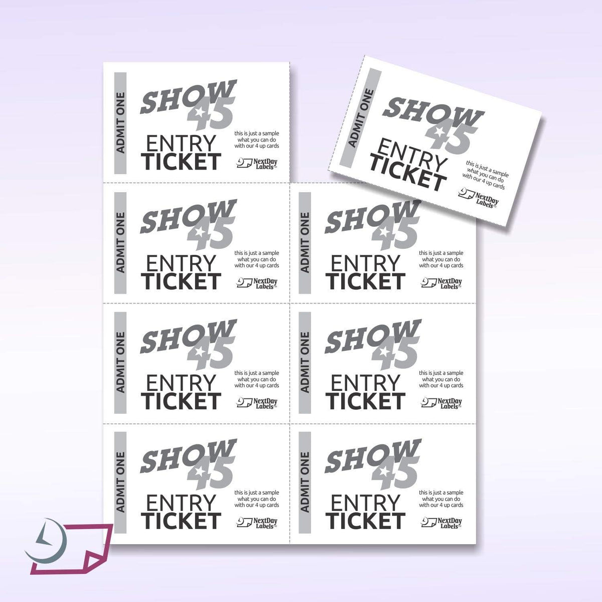 NextDayLabels - Blank Perforated Printable Cardstock, 8 Cards per Sheet, 100# tag - for laser and