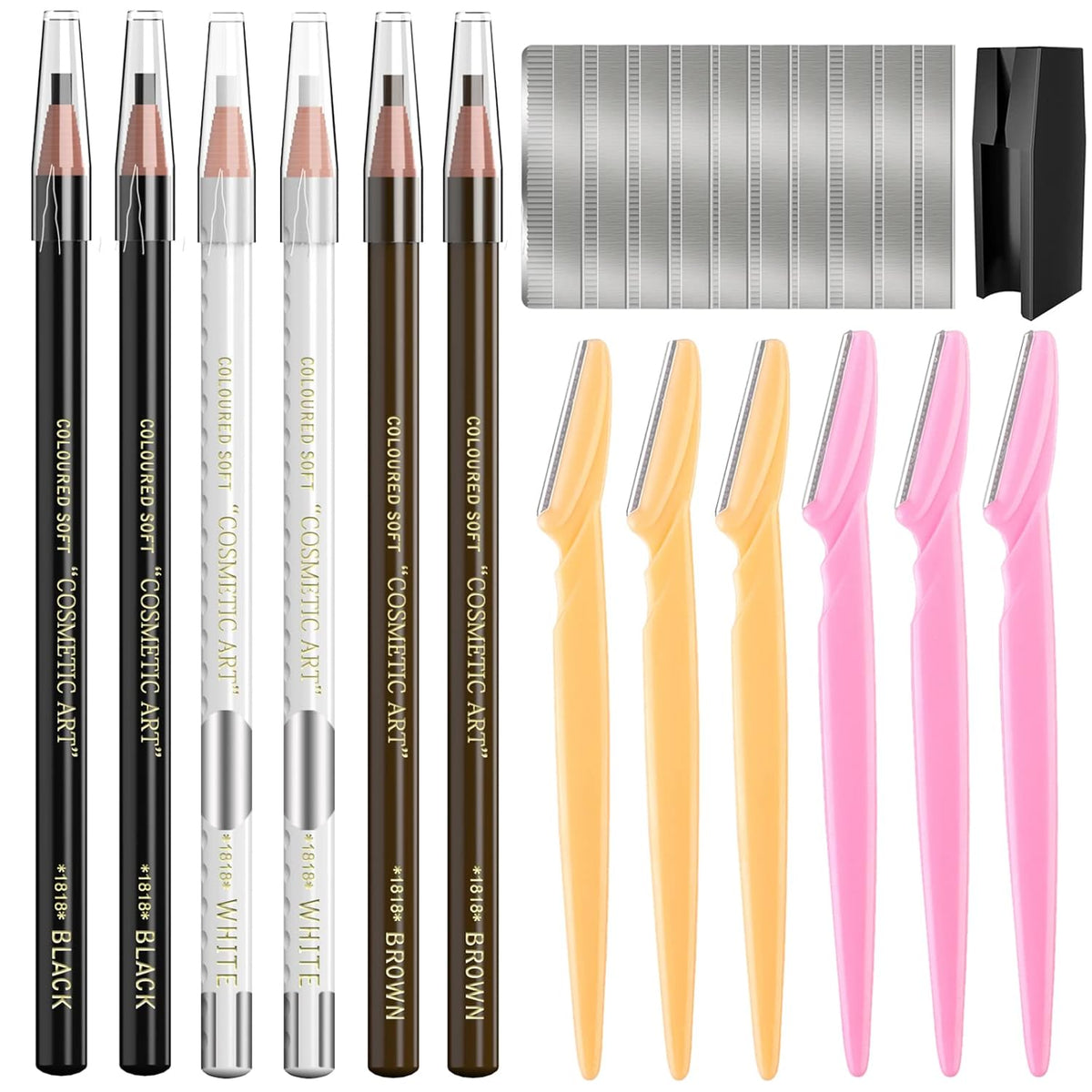 Waterproof Eyebrows Pencil Tattoo Makeup And Microblading Supplies Kit-Eye Brow Liners In 8 Eyebrow