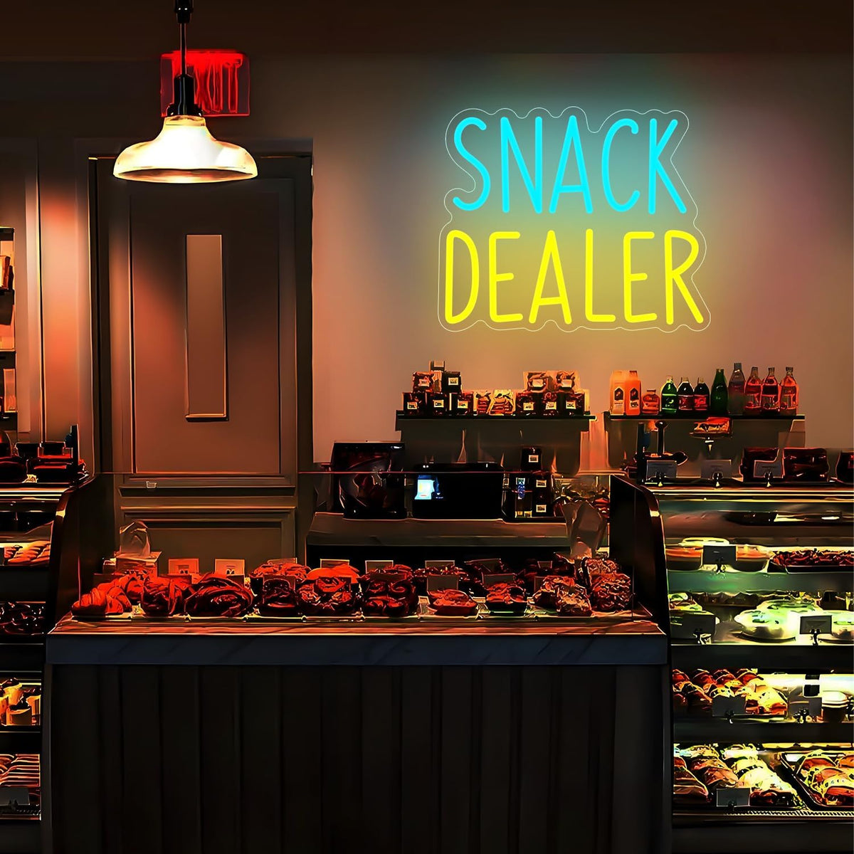 Snack Dealer Neon Sign Snack Bar Led Neon Sign for Wall Decor Dimmable Snacks Neon Light USB