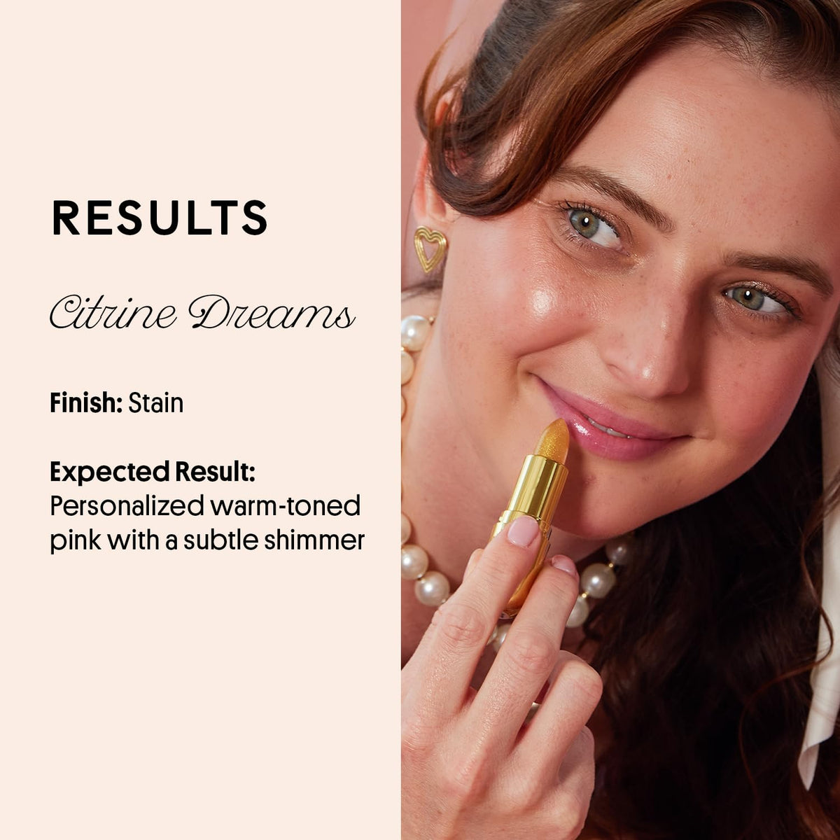 Winky Lux Citrine Glimmer Balm – Nourishing pH Lip Balm with Color Changing Golden Pink Tint
