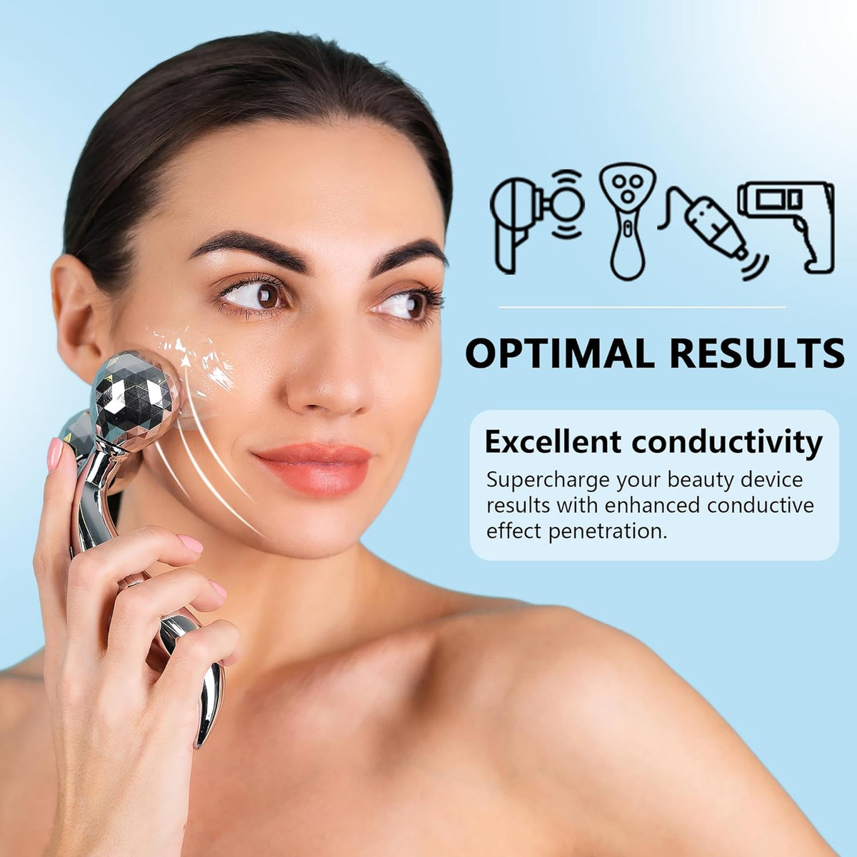 Conductive Gel for Microcurrent, Radio Frequency Gel Primer for RF Facial Machine, Fragrance-Free
