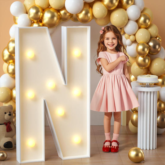 imprsv Marquee Light Up Letters, 3FT Mosaic Letters with Light for Baby Shower Graduation Party