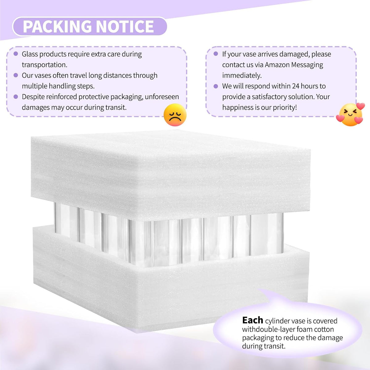 12Pack Glass Cylinder Vases for Centerpieces - 16 Inch Tall Flower Vase for Wedding Decorations
