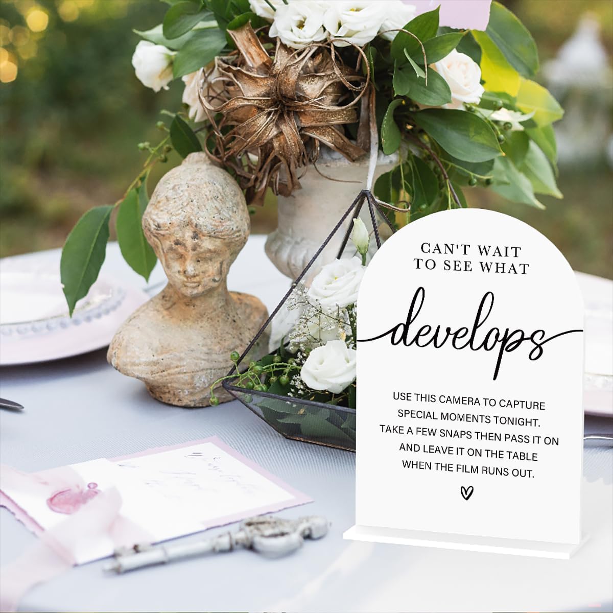 Acrylic Wedding Sign Can't Wait to See What Develops Sign for Wedding Wedding Signs for Ceremony