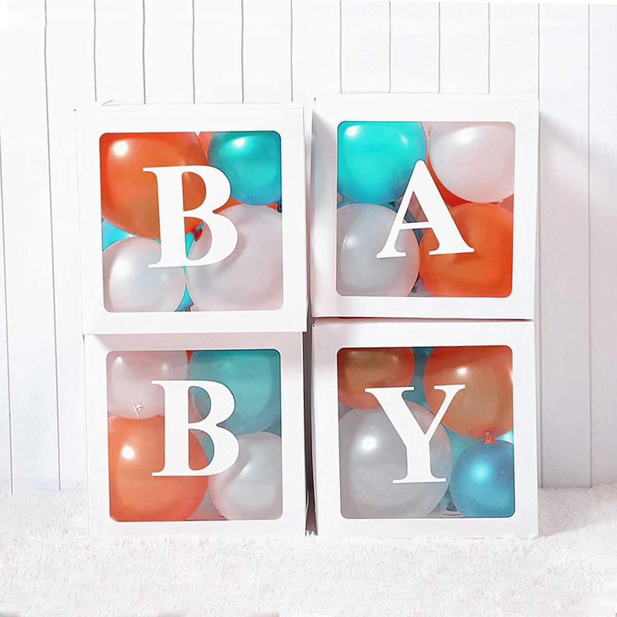 Baby Boxes with Letters for Baby Shower,Baby Shower Gender Reveal Decor
