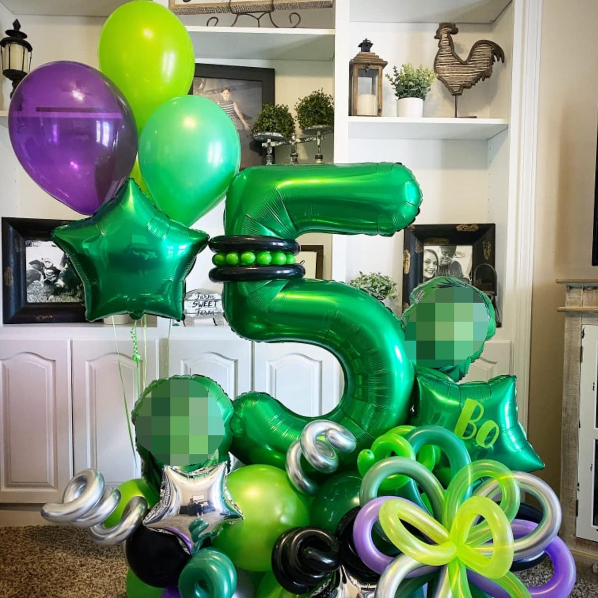 40 Inch Green Large Numbers Balloons 3, Self Inflating Digit 3 Helium Balloons for 3rd Boys Girls