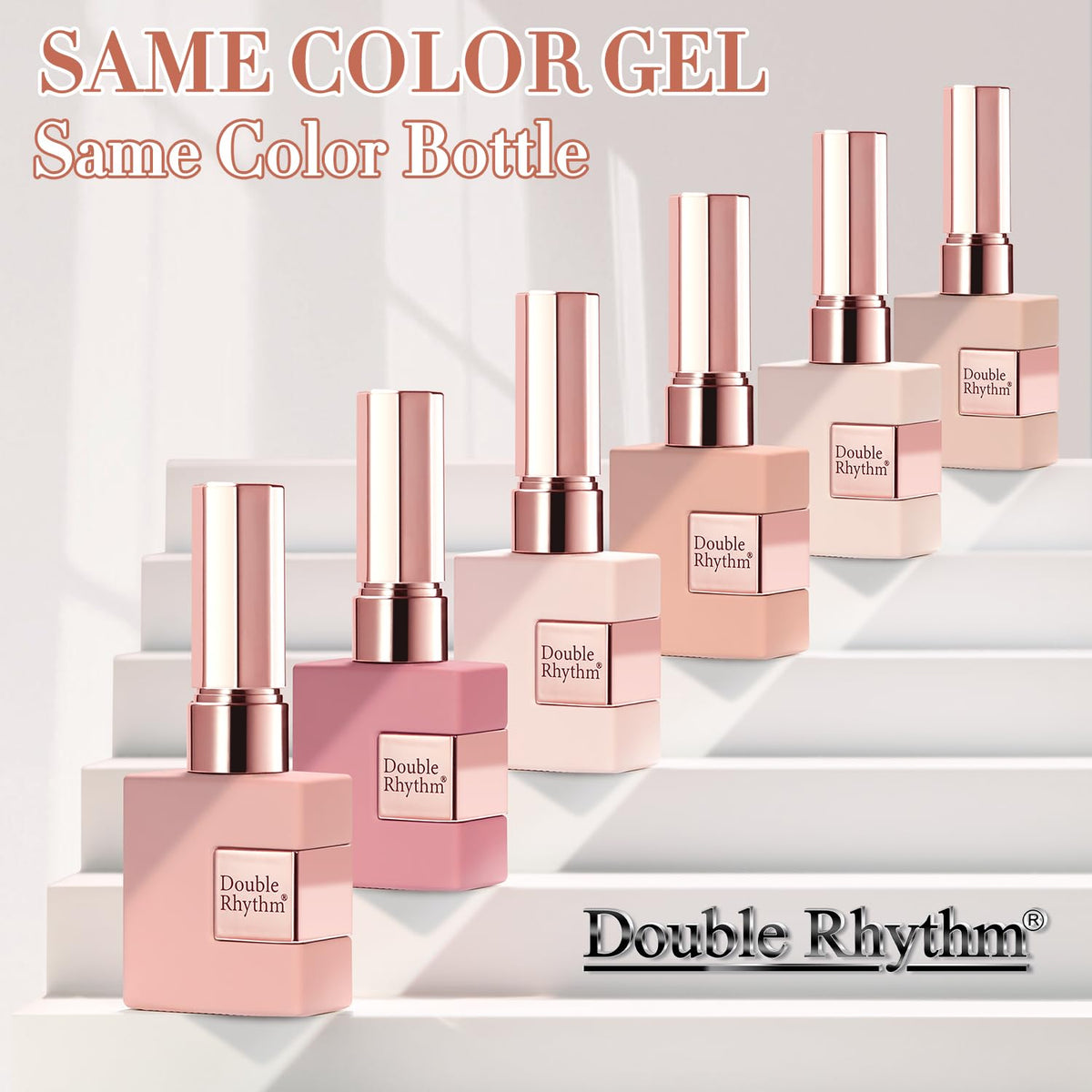 Double Rhythm 6 Pcs 15 ML Gel Polish Set Same Color Same Bottle Soak Off Gel Polish Kit Nail Art
