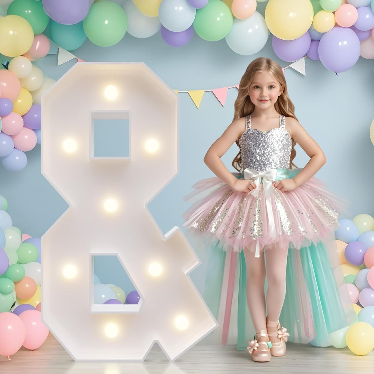JoyMuse Marquee Letters 3 Feet Tall, Light Up Letters 3FT with Lights, Large Letters for Party