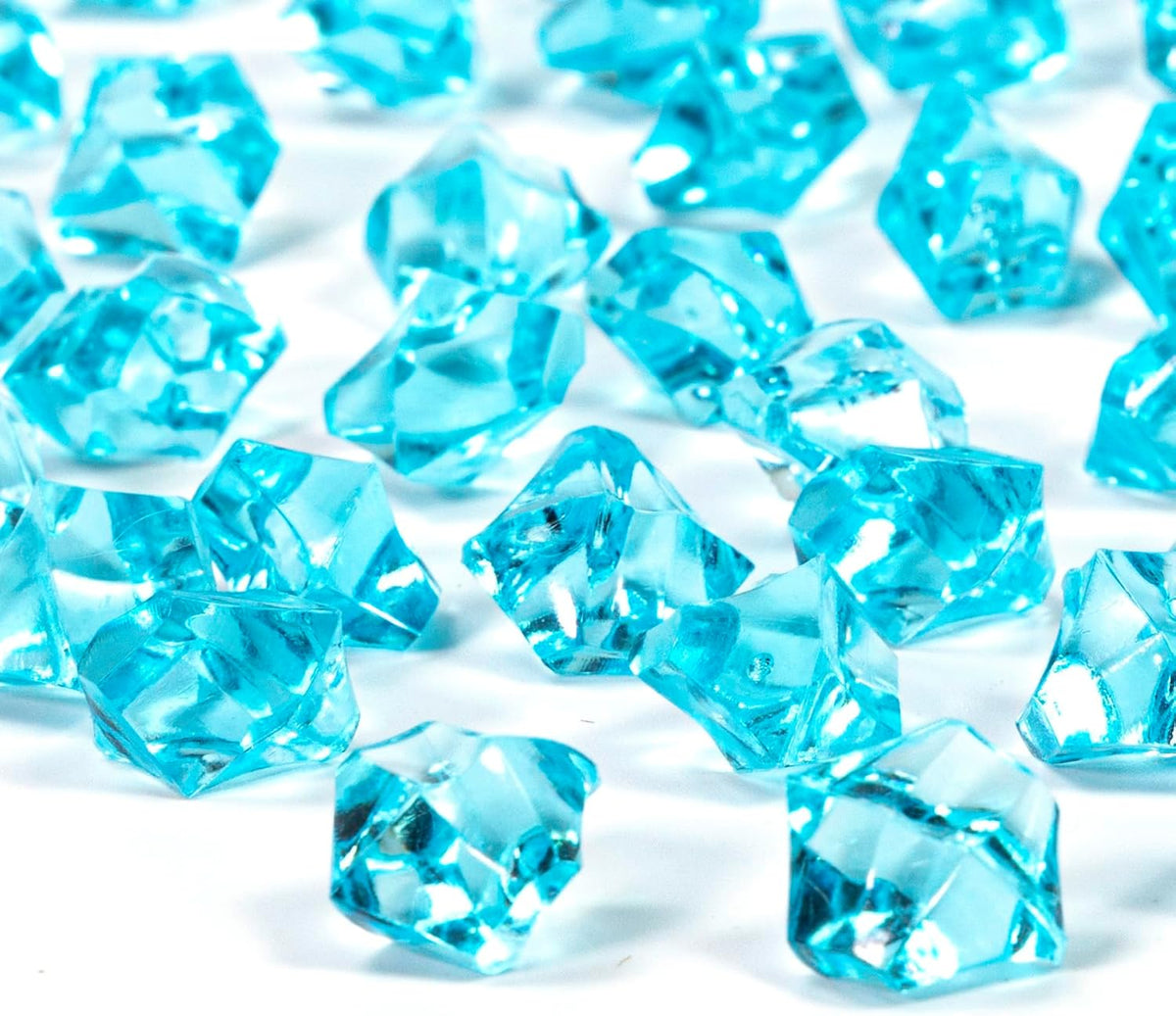 820 PCS Blue Fake Ice,0.43x0.55 Inch,1.1 lbs Acrylic Crystal Gemstones for Decoration, Photography