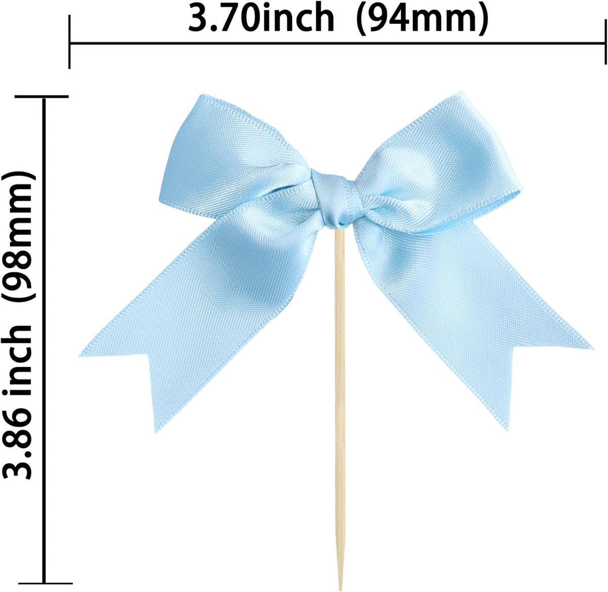 Gyufise 24Pcs Bow Cupcake Toppers Coquette Bow Girls Birthday Cake Decorations Bowknot Cake Toppers