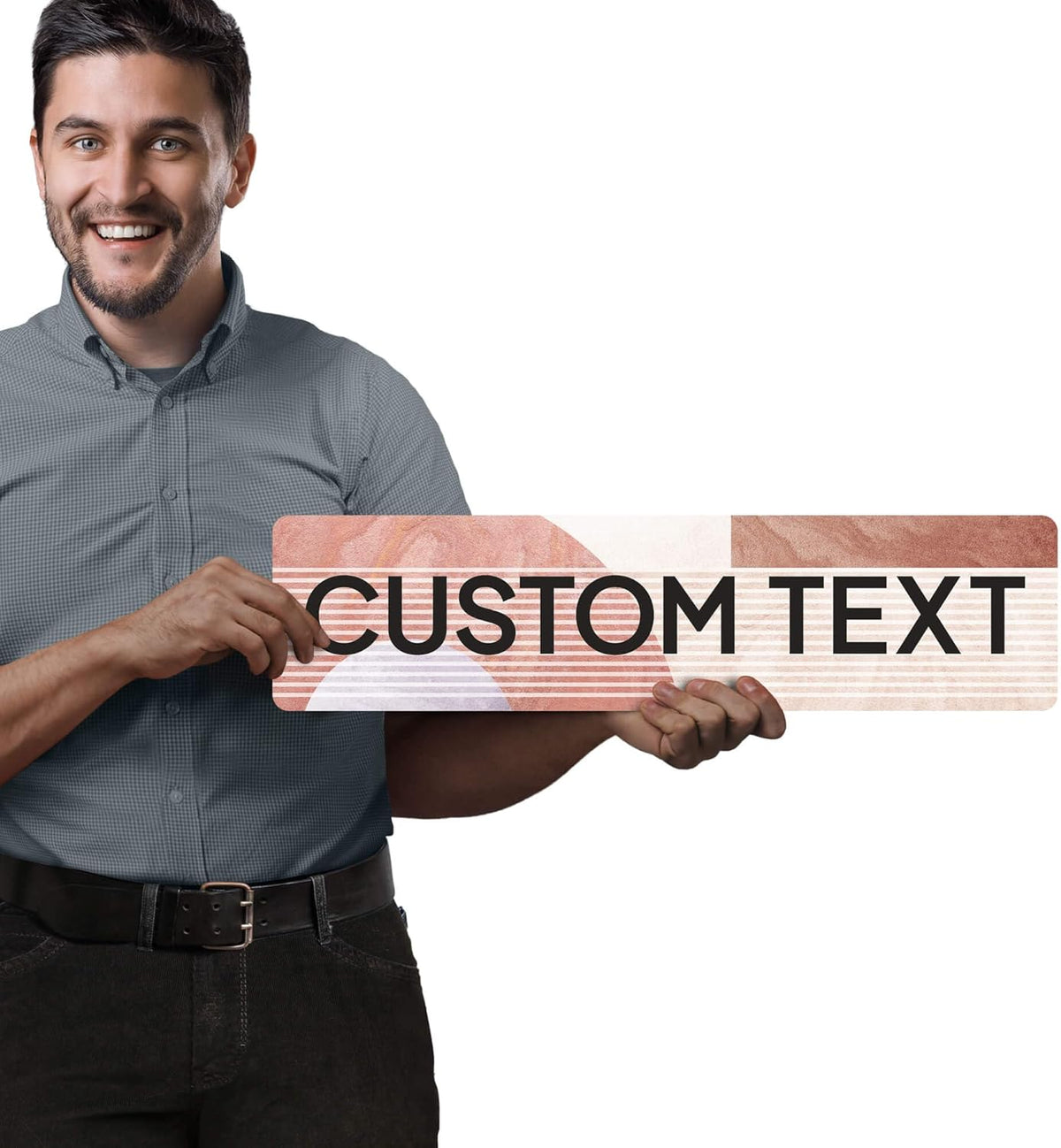 Custom Sign, Custom Street Sign, 11 Font Colors, 13 Font Styles, 4 Hole Options, 22 Sizes, 6x24