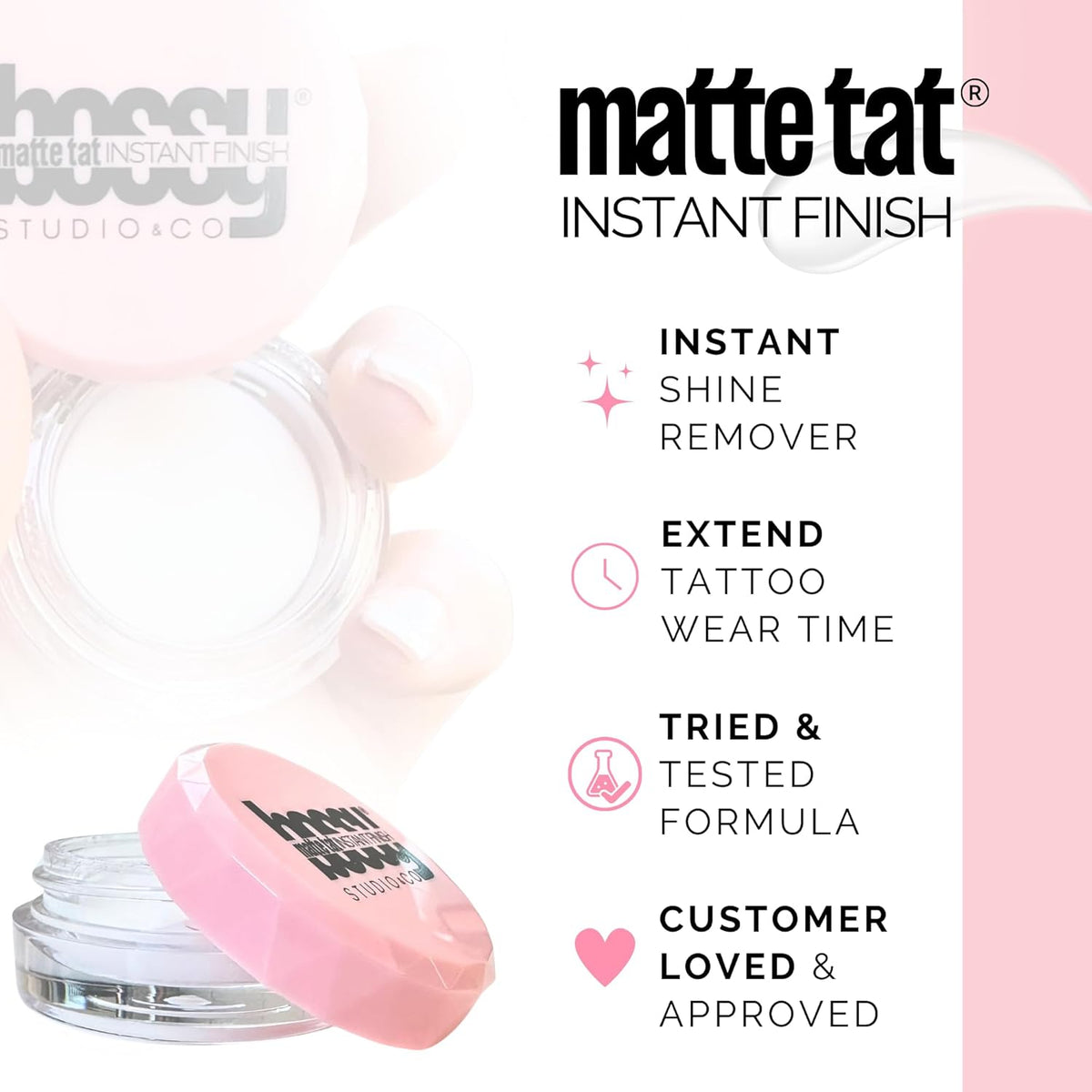 Matte Tat Instant Finish Shine Remover Temporary Tattoos Eliminate Shine Temporary Eyebrow Tattoos