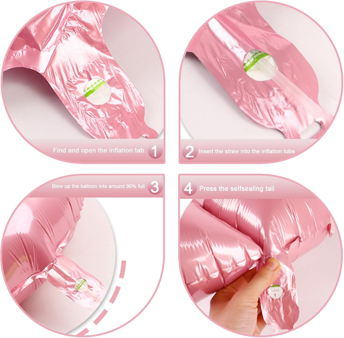 Pearlescent Pink 40 Inch Mylar Foil Number 6 Balloon, Birthday Digital Balloons for 6 16 Boy Girl