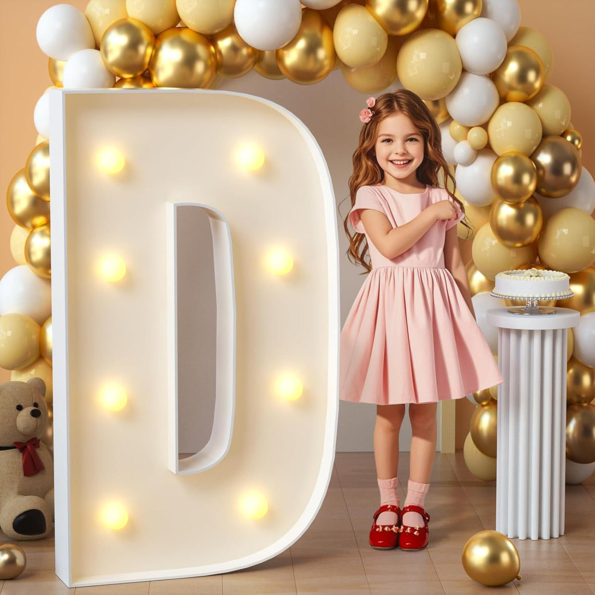 imprsv Marquee Light Up Letters, 3FT Mosaic Letters with Light for Baby Shower Graduation Party