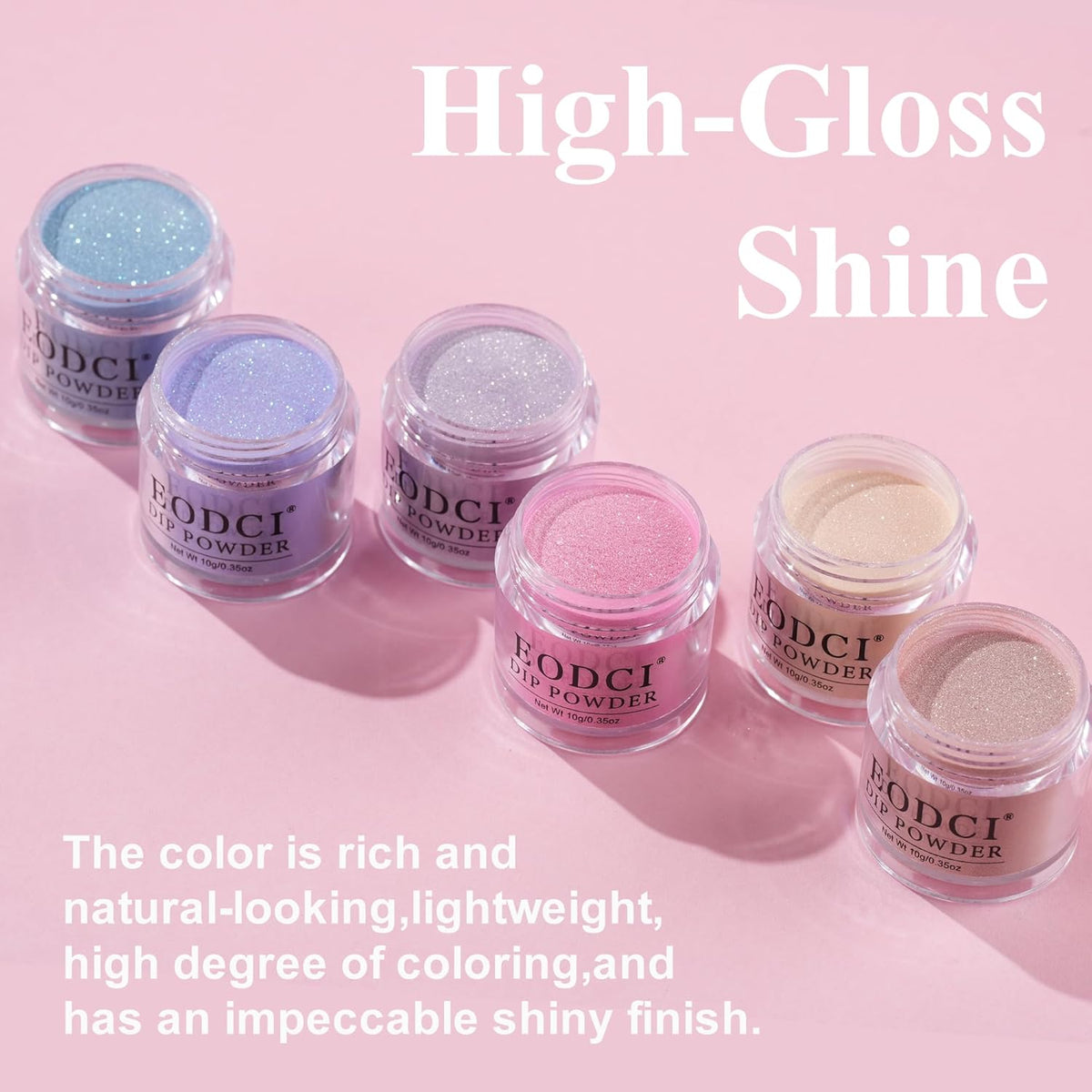 Changing Dip Powder Nail Set, 6 Colors Dipping Powder Kit With Base & Top Coat/Activator/Brush
