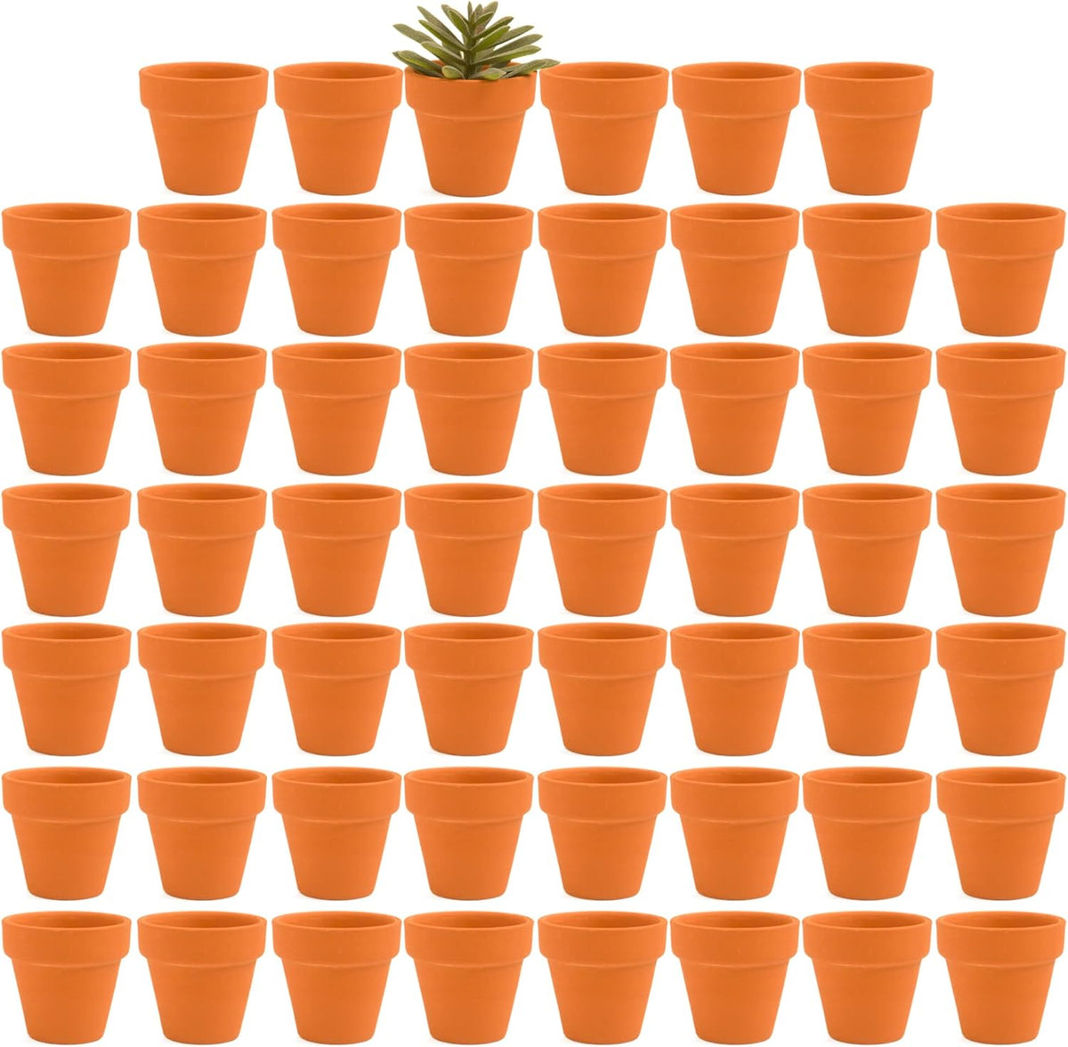 54 Pcs Small Mini Clay Pots 2.1'' Terracotta Pot Clay Ceramic Pottery Planter Cactus Flower Pots