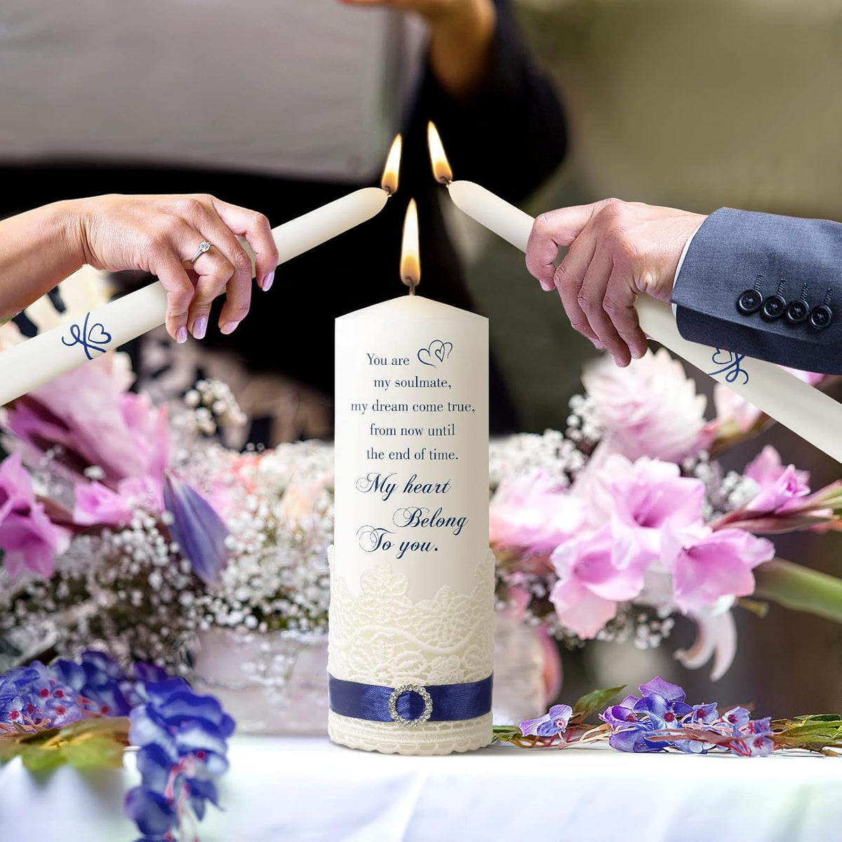 Frienda Unity Candles for Wedding Ceremony Set Wedding Unity Taper Candles Catholic Religious