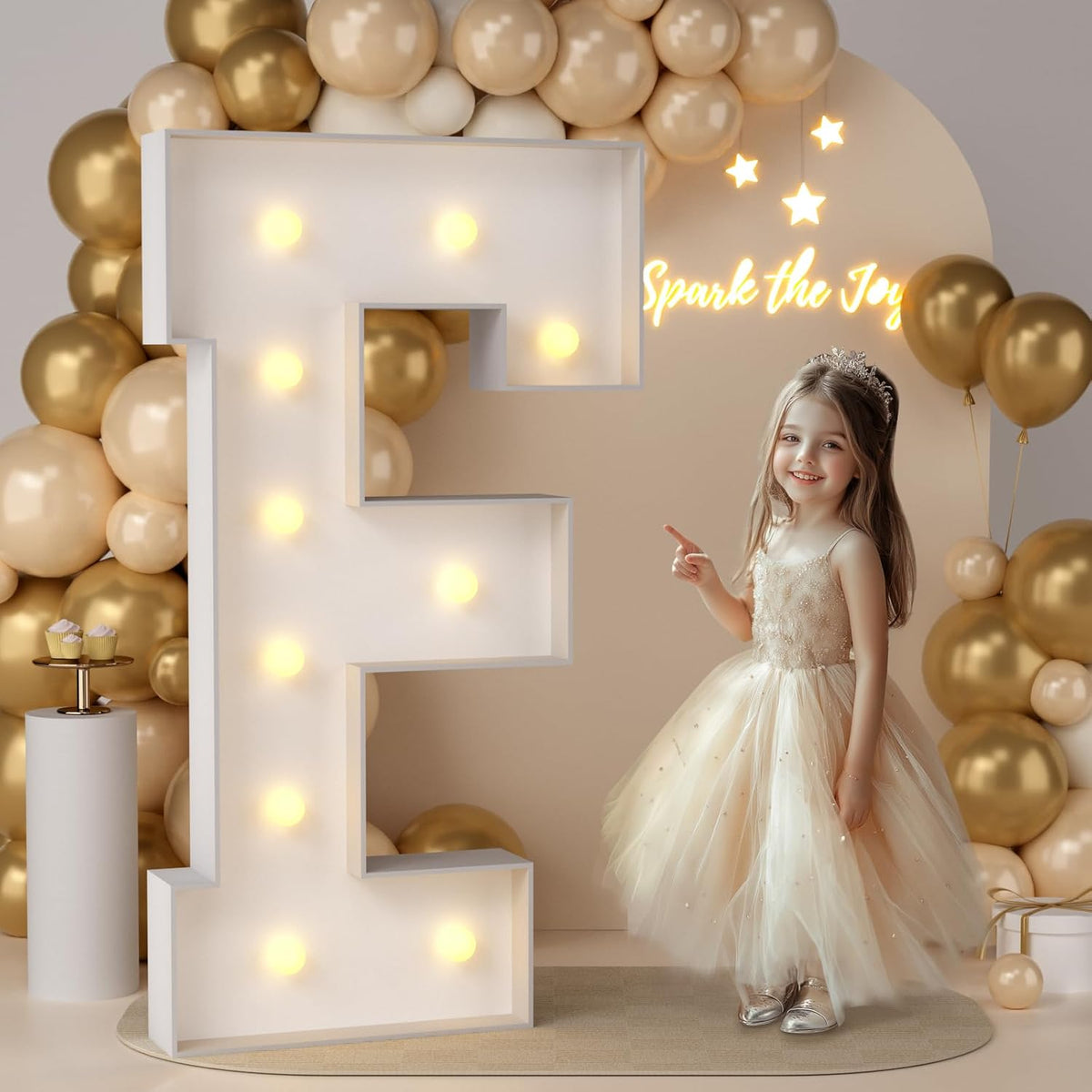 JoyMuse 4FT Marquee Light Up Letters, Large Marquee Letters 4 Feet Tall for Marry Me Proposal