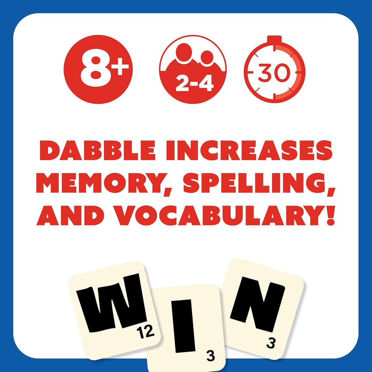 Dabble® Word Game | Fast-Paced Family Board Game | Enhances Spelling and Vocabulary for All Ages |