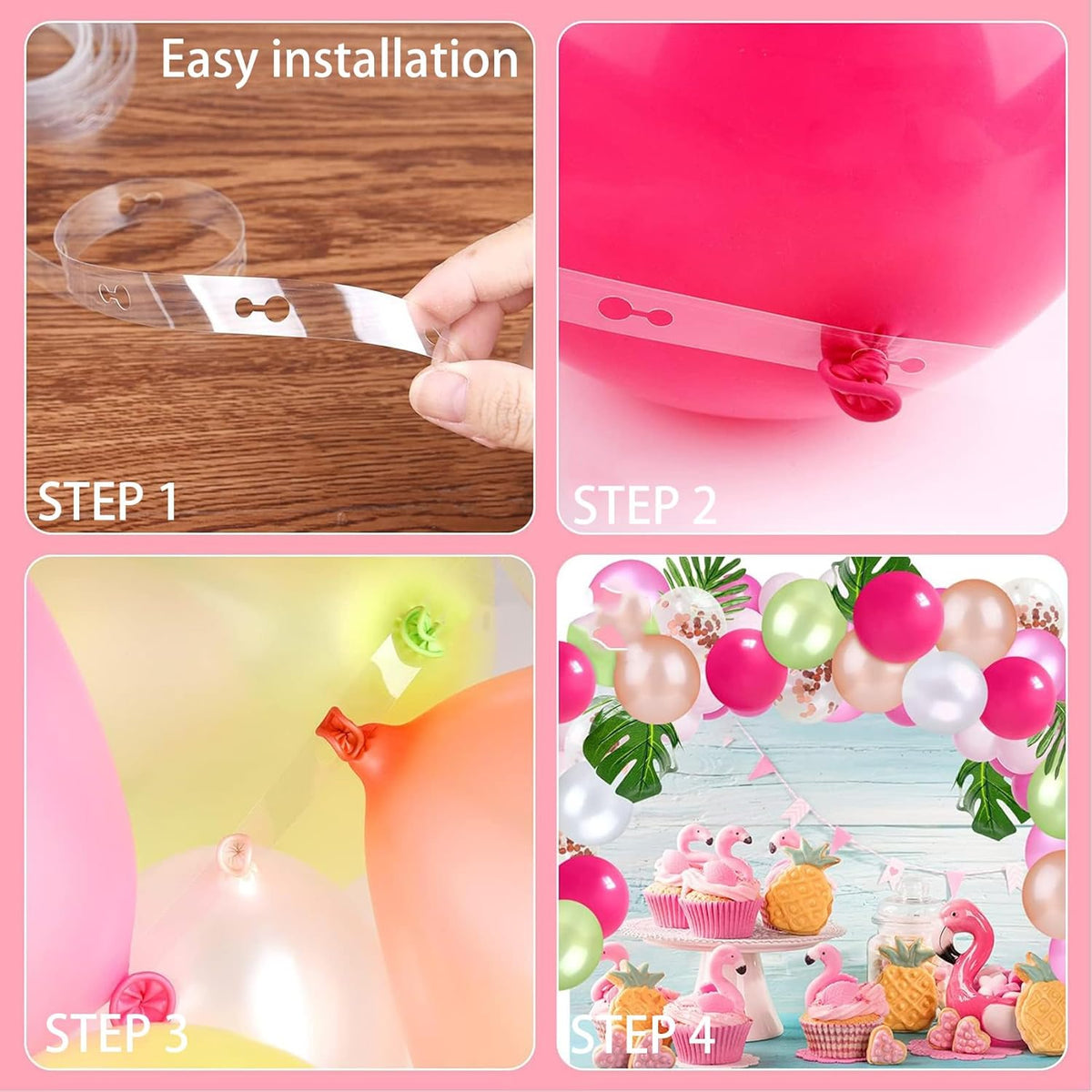 Balloon Decorating Strip,10 Balloon Arch Strip Kit for Party Wedding Birthday Decorations Balloon