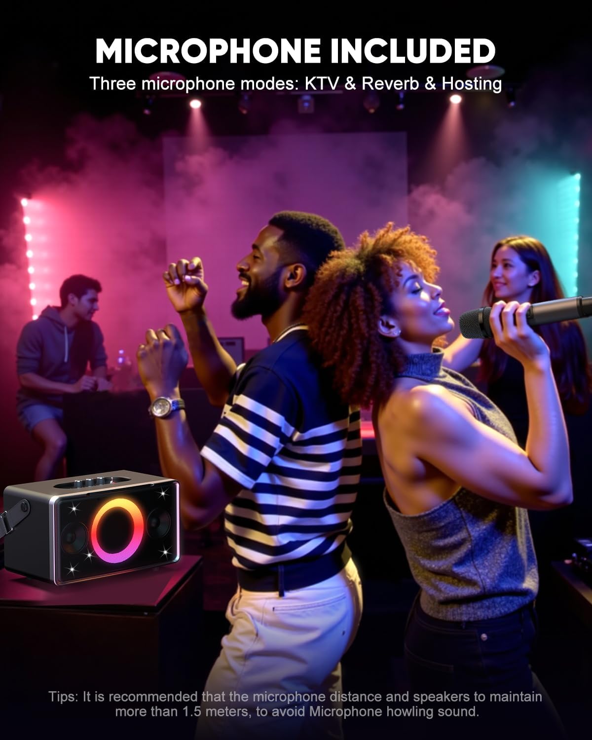 GFEEN Portable Bluetooth Speaker: 200W Peak, Deep Bass, 15H Playtime, Large Party Wireless