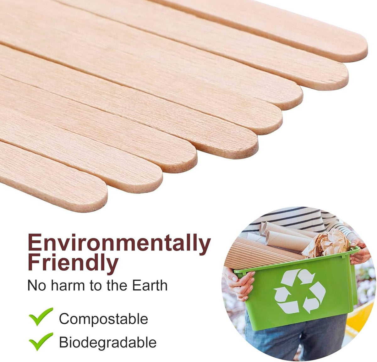 Wooden Coffee Stirrers, Thick Birch 5.5 Inches 1000PCS Disposable Coffee Stirrers Stir Sticks for