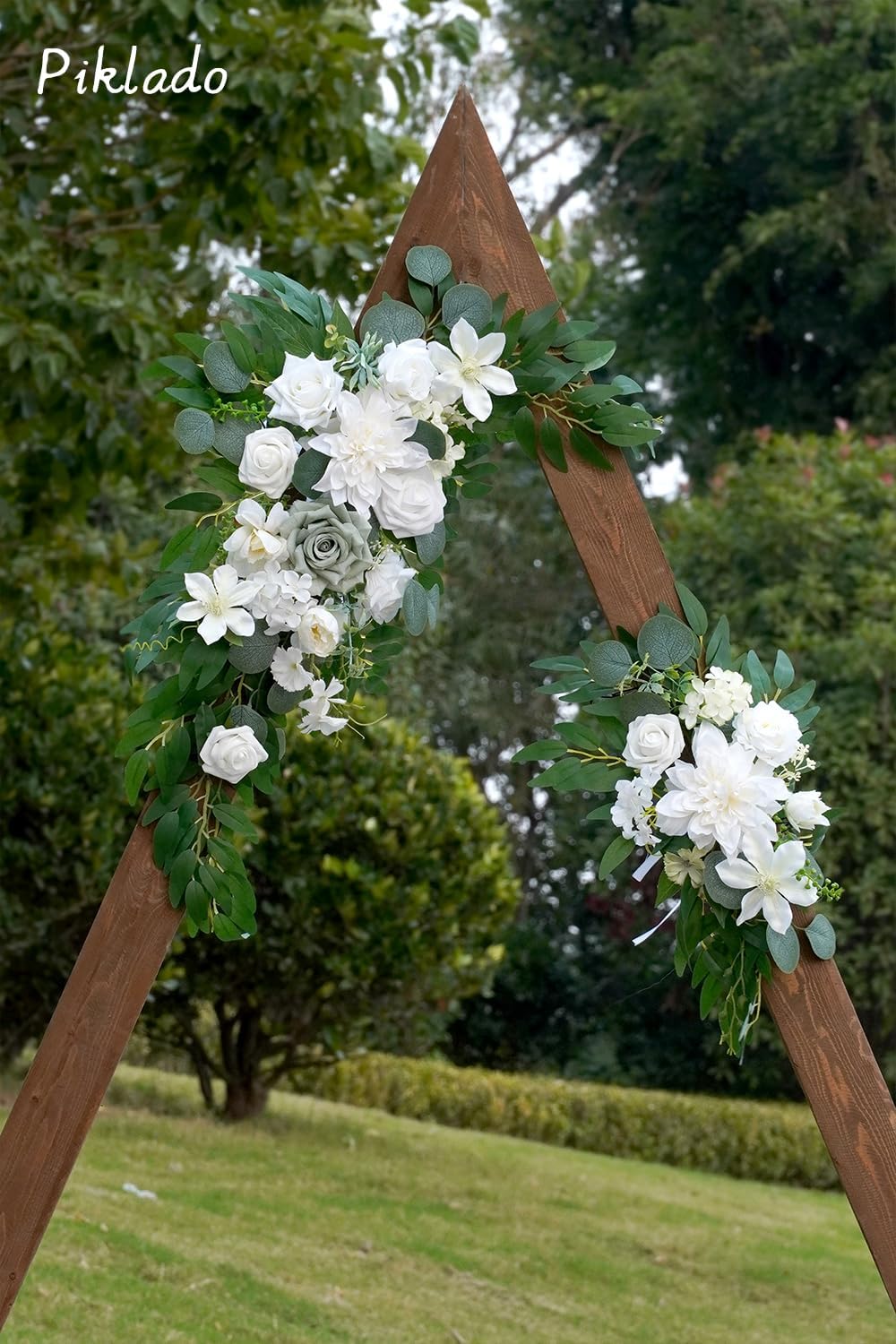Faux Flower Swag Set of 2 for Wedding Welcome Signs Floral Swag Wedding Reception Ceremony Signs