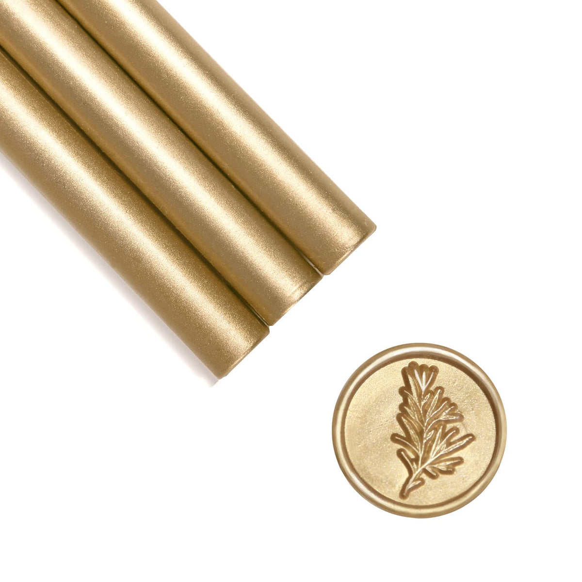 UNIQOOO Glue Gun Sealing Wax Sticks for Wax Seal Stamp - Prosecco Metallic Light Gold, Great for