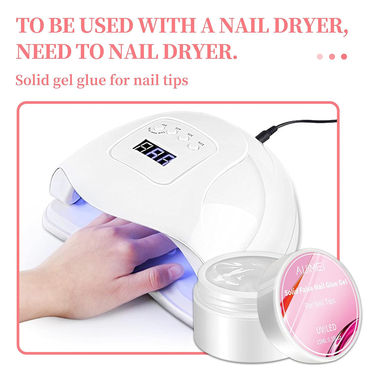 AIJIMEI Solid Builder Nail Gel - 15ml Solid Gel for Press Ons, False and Acrylic Tips Sculpting Gel
