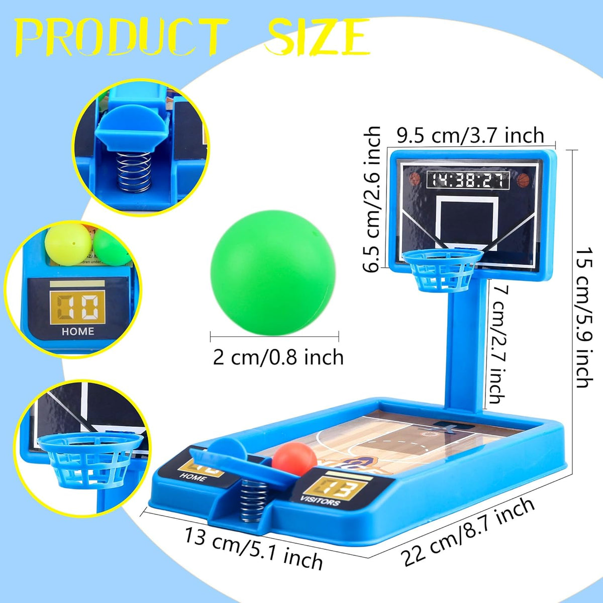 8 Pack Tabletop Basketball Game Mini Basketball Game Desktop Basketball Toys for Kids Toys Girls