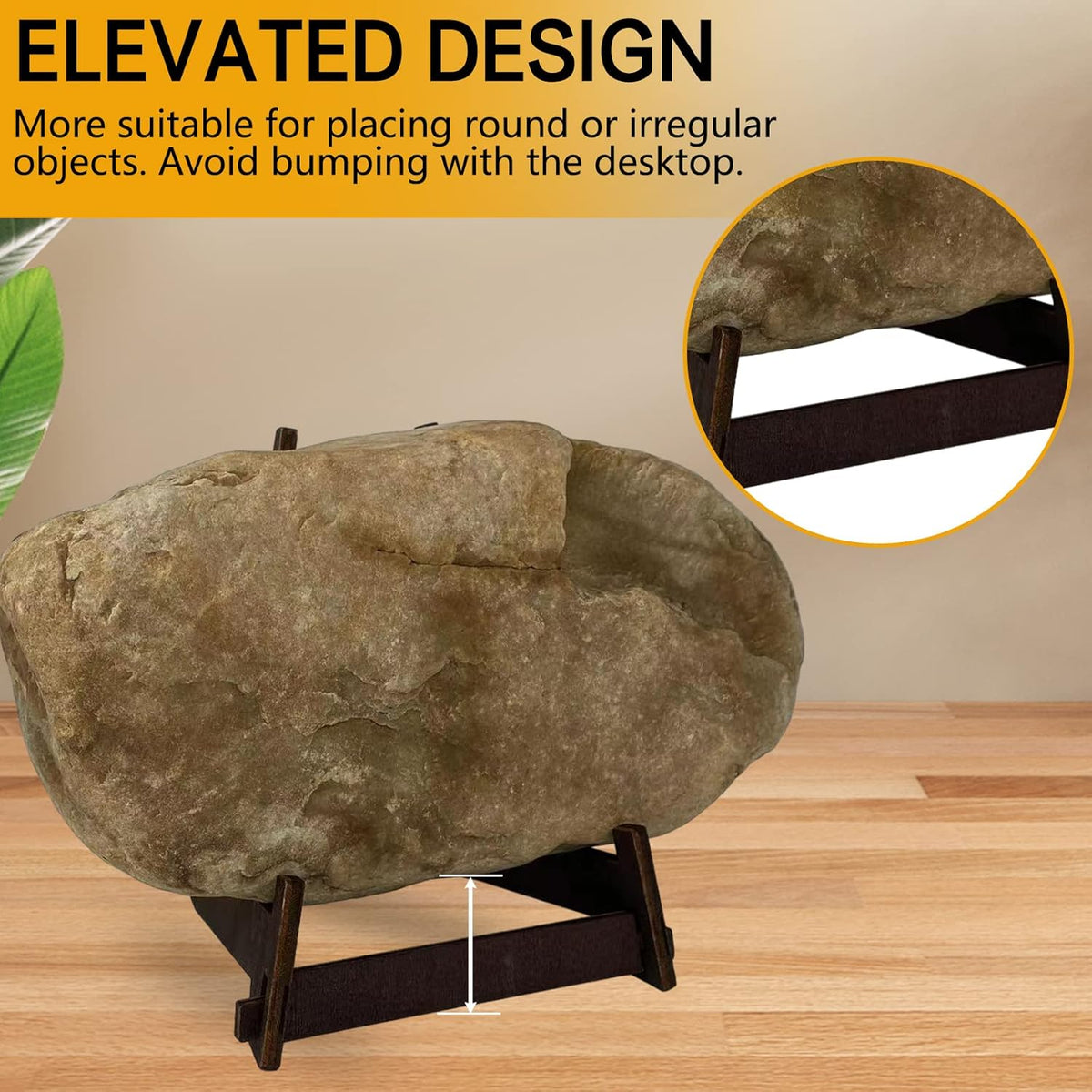 1 Pack 8 Inch Plate Stand, Wooden Display Stand Plate Stands for Display Decorative Picture Frame