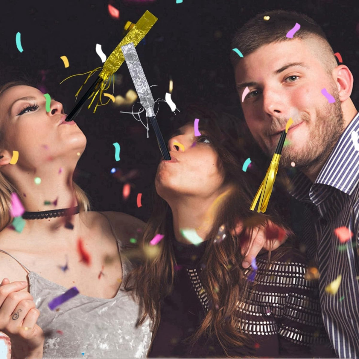 24 Pieces Party Squawkers Christmas Party Blowers Noise Makers for New Year Party Favor Supplies