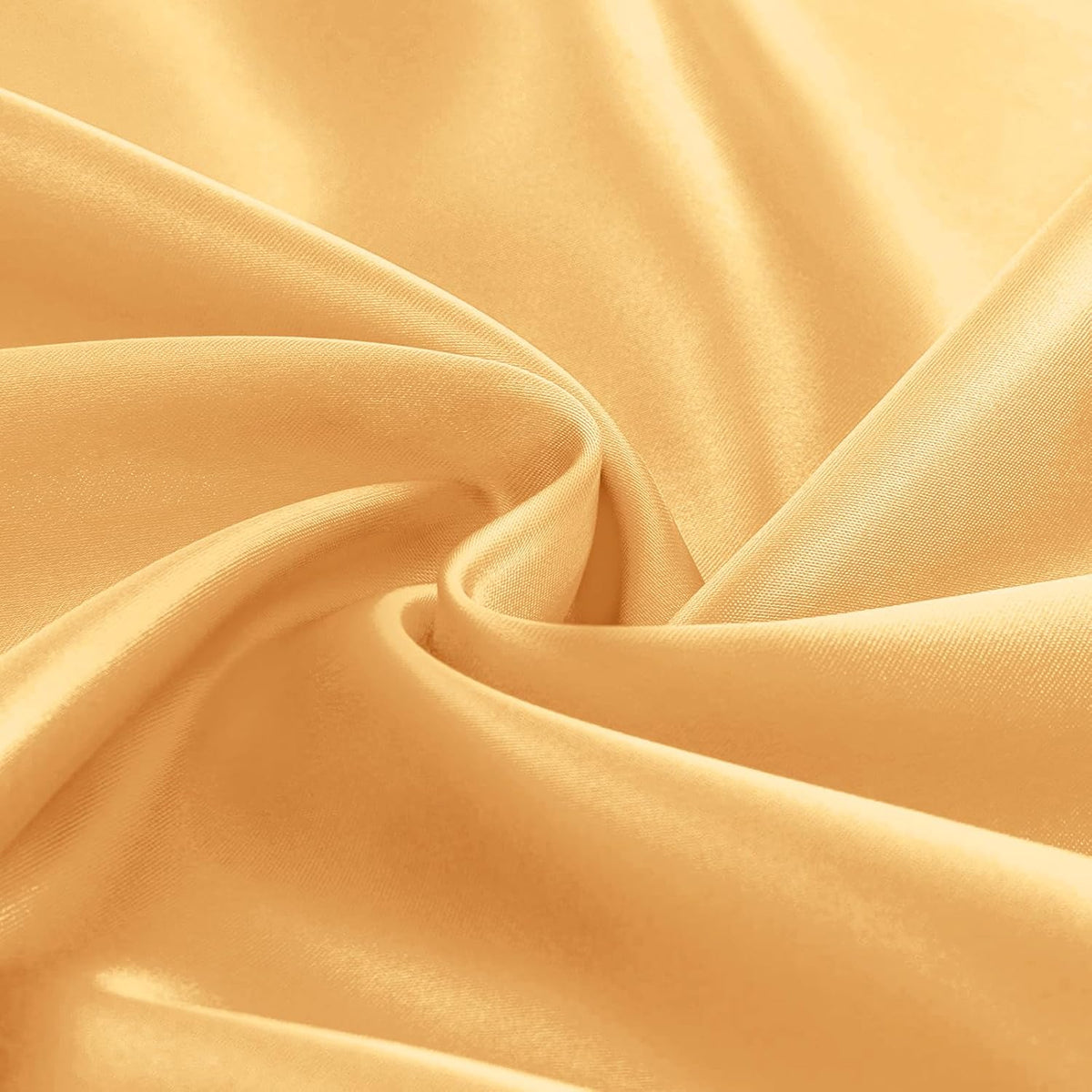 KKJIAF 1 Pack 60 Inch / 5ft Round Table Cloth, Gold Overlay Round Satin Table Cover, Silky Satin