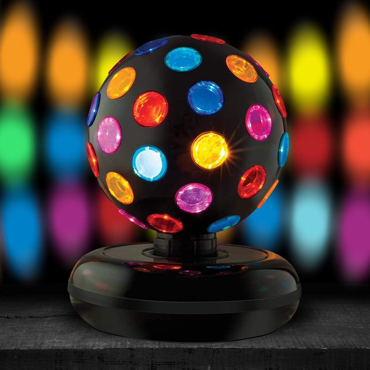 Kicko Spinning Disco Ball - 11-Inch Disco Ball Decor with Party Lights 360 Degree Rotating Neon LED