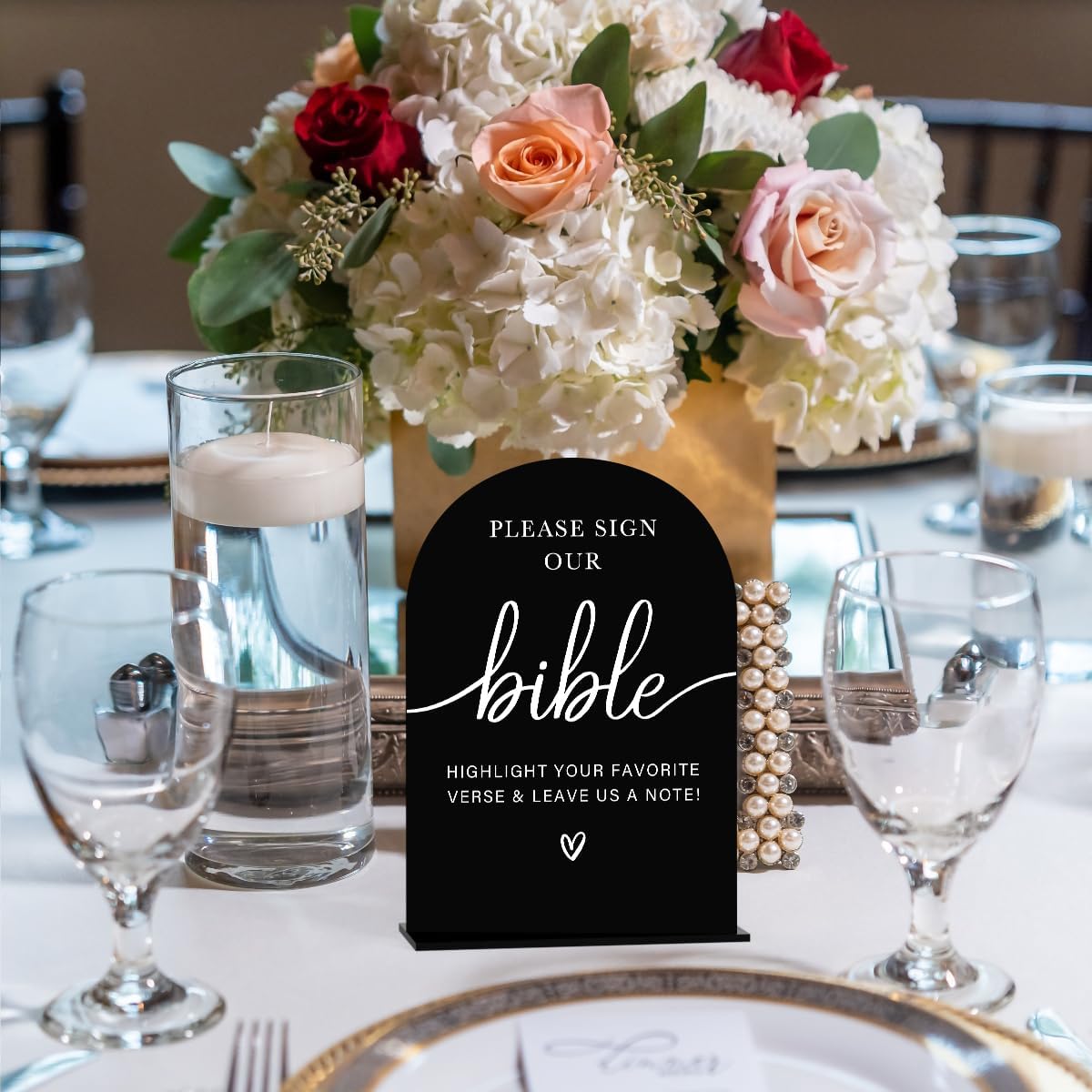 Acrylic Wedding Sign Wedding Signs for Ceremony Please Sign Our Bible Sign for Wedding Modern