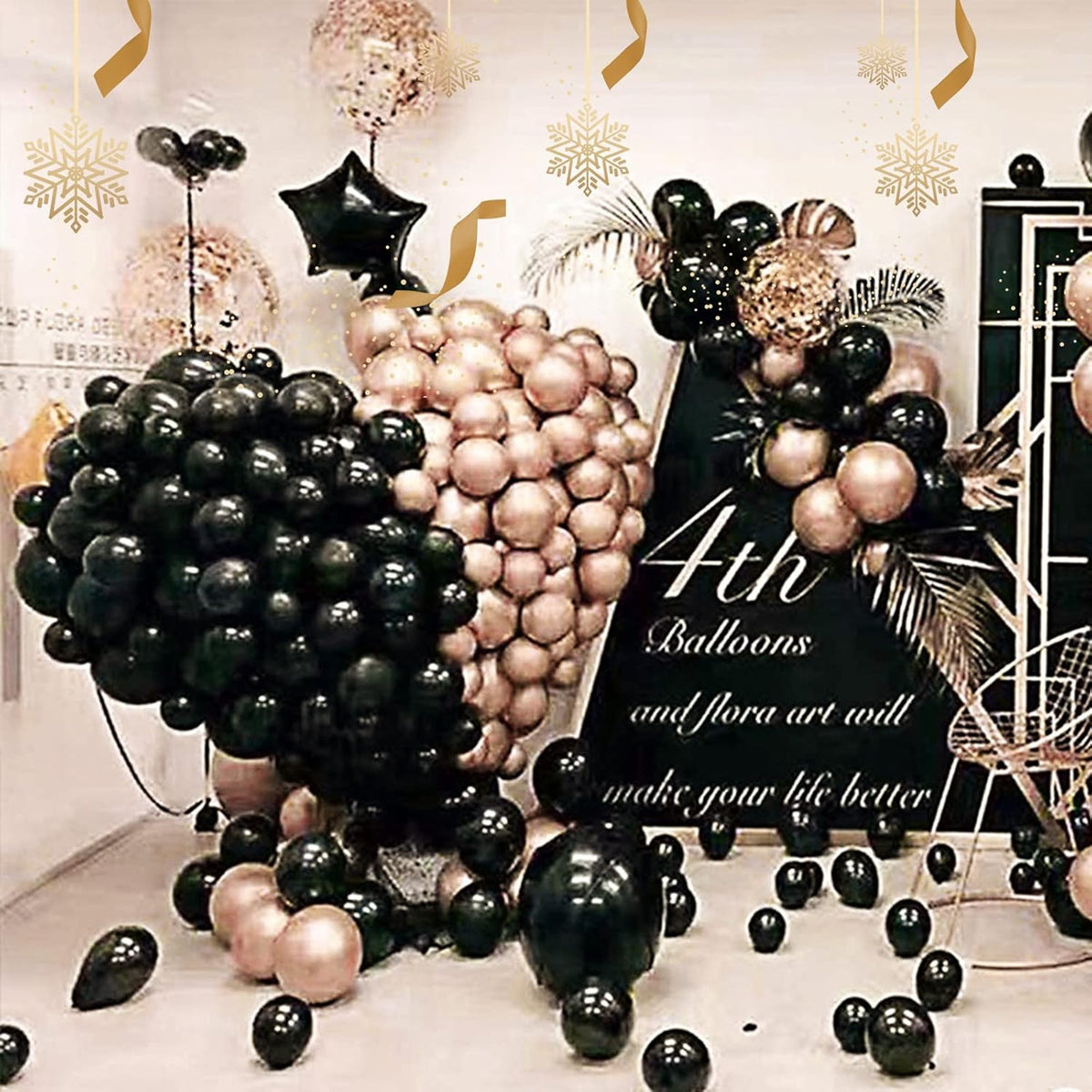 KAWKALSH Black Balloon Arch Kit 111Pcs 18 12 5 Inch Latex Party Balloons Garland for Birthday Baby