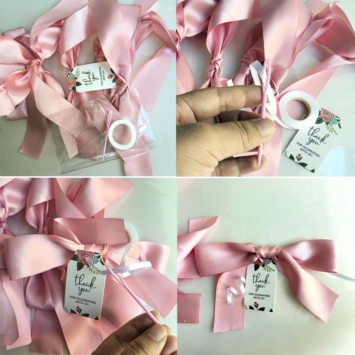 Pre-Assembled Red Bow Garland | Double Side Satin Silk Bow Banner 6FT+ 3ft Extend Ribbon for