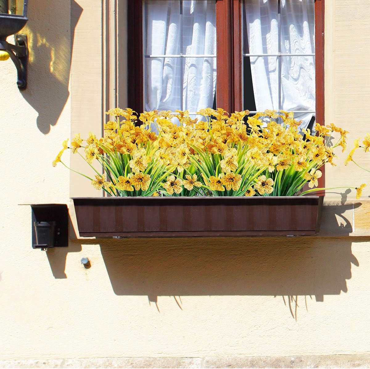 30 Bundles Artificial Flowers Outdoor UV Resistant Fake Flowers No Fade Faux Plastic Plants Garden
