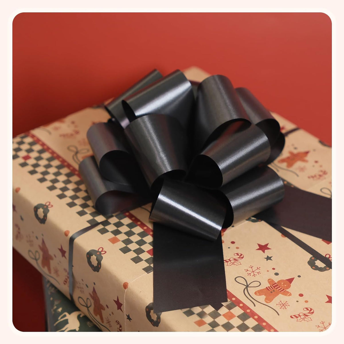 6 Pcs 6 Inch Black Pull Bows, Perfect for Gift Wrapping, Gift Wrapping Baskets Wedding Christmas