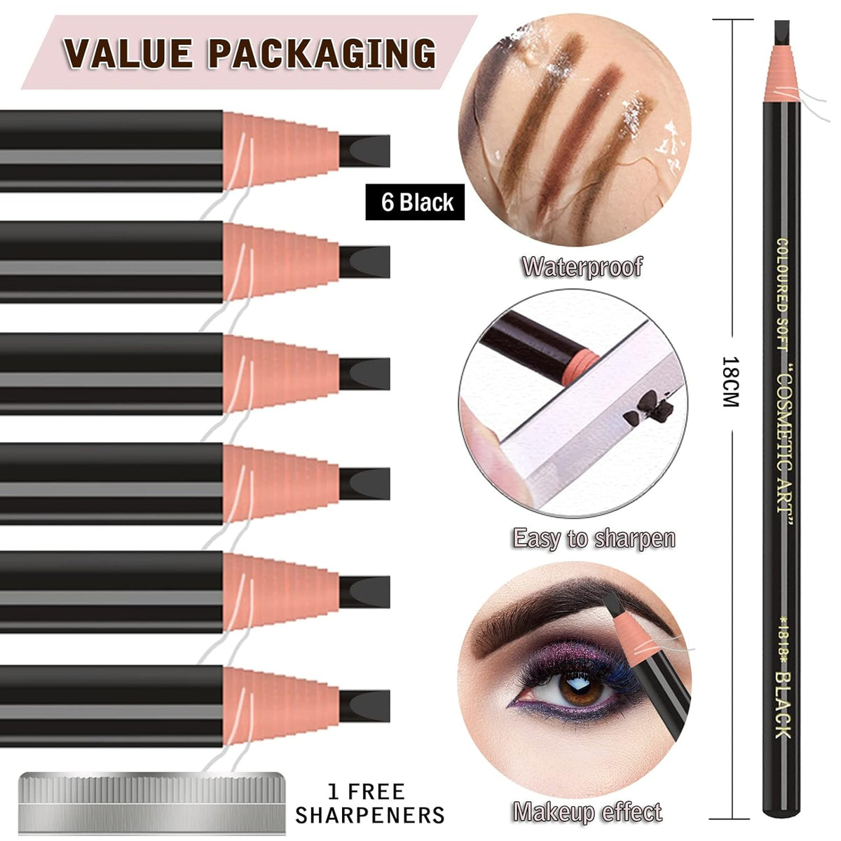 Waterproof Eyebrows Pencil Tattoo Makeup And Microblading Supplies Kit-Permanent Eye Brow Liners In