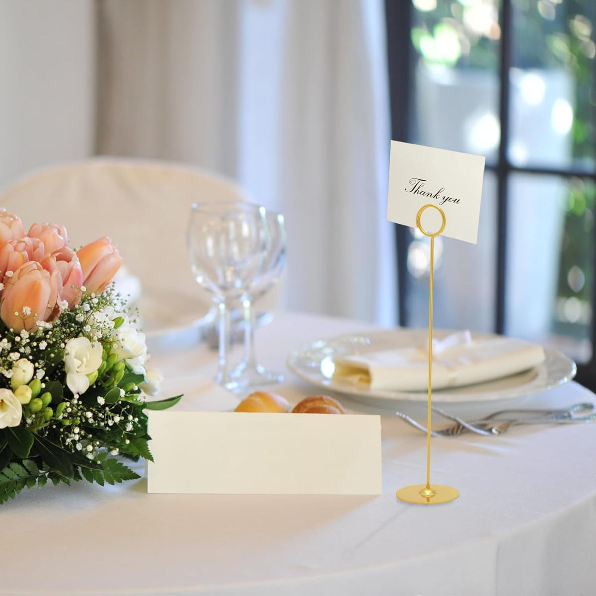 Urban Deco 36PK Table Number Holders Place Card Holders 12 Inch Table Card Holders Steel Card