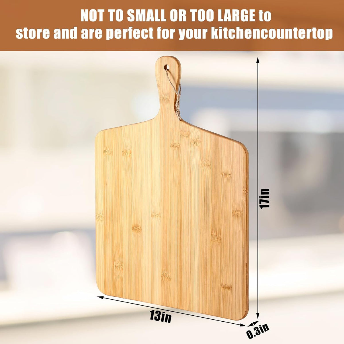 Patelai 12 Packs Wooden Cutting Board Set with Handles Large Kitchen Serving Plain Chopping Board